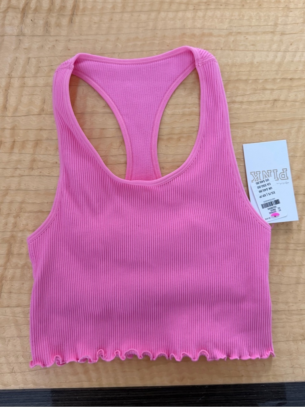 PINK Victoria's Secret Pink Ribbed Soft Stretchy Tank Top Size XS